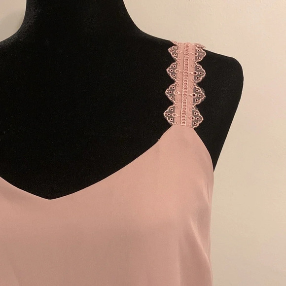 NORDSTROM RACK NWOT Lace Strap Camisole in Pink Blush - Picture 6 of 9
